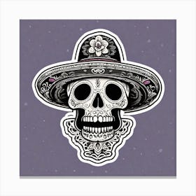 Day Of The Dead Skull 20 Canvas Print
