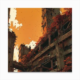City In The Fall Canvas Print