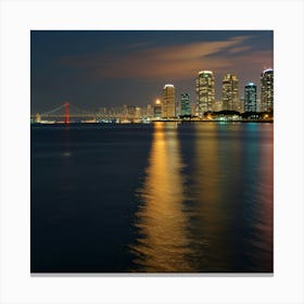 San Francisco Skyline At Night Canvas Print