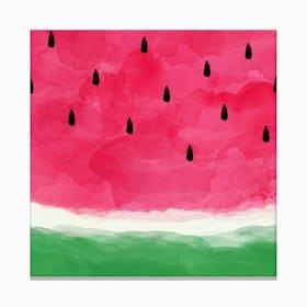 Watermelon Abstract Square Canvas Print