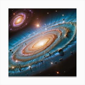 Galaxy In Space Canvas Print