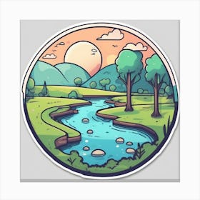 Cartoon Landscape 9 Canvas Print