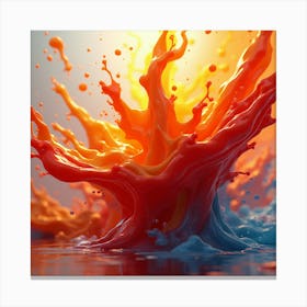 Splash Of Color Canvas Print