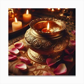 A Beautiful Image Of A Oil Lamp 3 Canvas Print