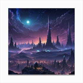 Sci-Fi City Canvas Print