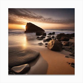 Sunset At The Beach 380 Canvas Print