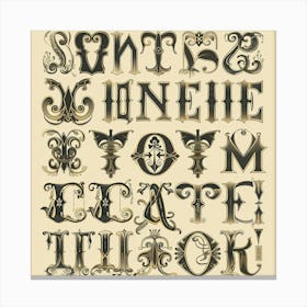 Ornate Lettering Canvas Print