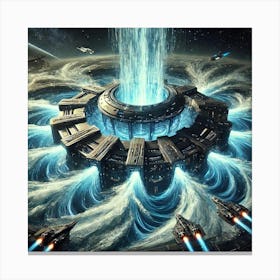 Cascade Sovereignty Scifi Cascade Fortress Vortexes Canvas Print