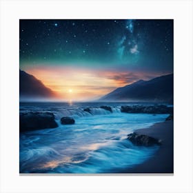 Sunrise Over The Ocean Canvas Print