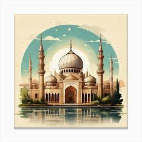 Firefly Elegant Mosque Illustration Reflecting Islamic Heritage 91718 Canvas Print