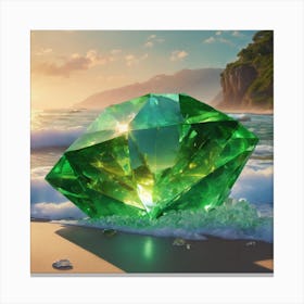 Queen of Emerald Crystal Canvas Print