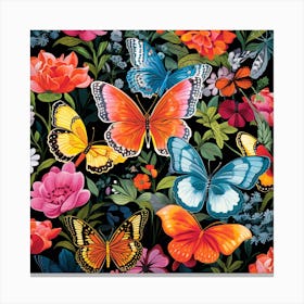 Butterfly Garden Canvas Print