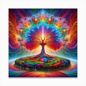 The tree of life rainbow Canvas Print