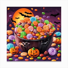 Halloween Candy Bowl 1 Canvas Print