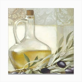 Olives And Olive Oil Canvas Print