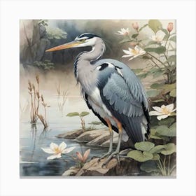 Blue Heron Canvas Print