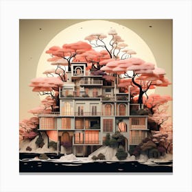 A House in Pinky Island Canvas Print