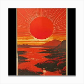 Sun Rising Over The Sea Canvas Print