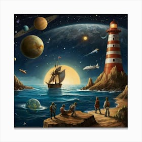 Spaceships Canvas Print