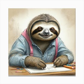 Sloth 60 Canvas Print