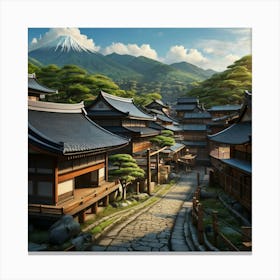 Japanese Village 2 Canvas Print