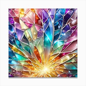 Rainbow Stained Glass Art Canvas Print