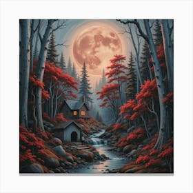 Full Moon In The Woods Toile