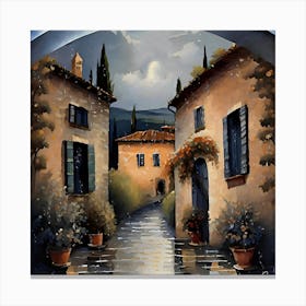 Summer Rain In Tuscany Canvas Print