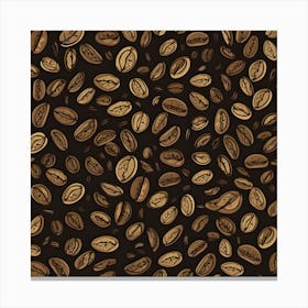 Coffee Beans Seamless Pattern Canvas Print