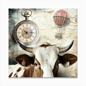 Cow Narure Illustration Art 02 Canvas Print