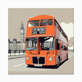 London Bus Art Print 3 2 Canvas Print