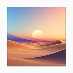 Sunset In The Desert 7 Canvas Print