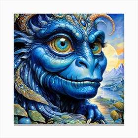 Blue Dragon Canvas Print