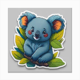 Koala Sticker 8 Canvas Print