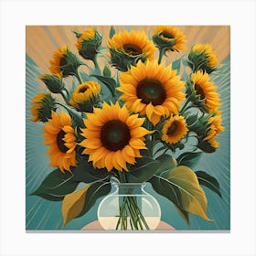 Sunflower Bouquet Canvas Print