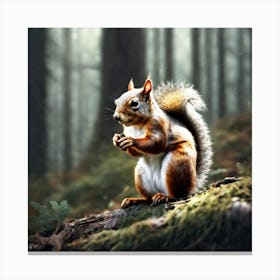 Squirrel In The Forest 57 Canvas Print