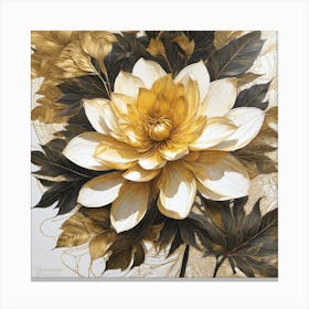 Gold Flower Canvas Print