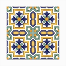 Geometric portuguese tile 1 Canvas Print