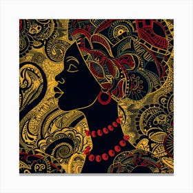 African American Queen Canvas Print