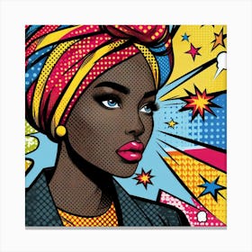 Farida Pop Black Woman  Canvas Print