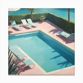 Poolside paintings art print Canvas Print