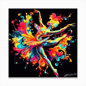 Ballerina Rainbow - Colorful Ballerina Canvas Print
