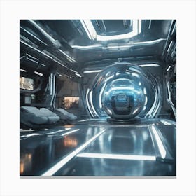 Futuristic Spaceship Interior 2 Canvas Print