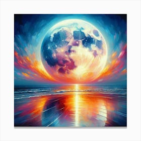 Full Moon Painting 3 Canvas Print