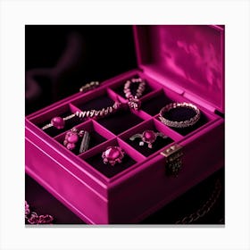 Pink Jewelry Box 1 Canvas Print