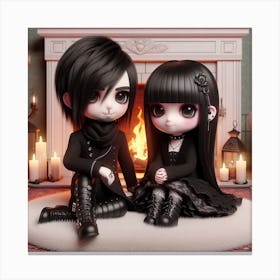 Gothic Couple Canvas Print