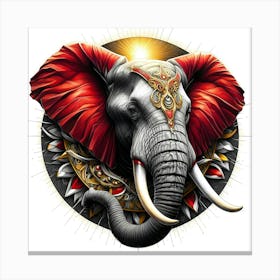 Animal Creative Portrai Illustrationt 22 Canvas Print