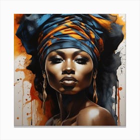 Afro-American Woman Canvas Print