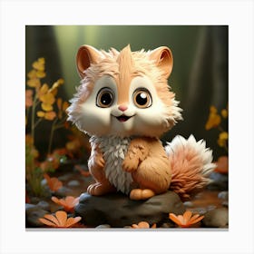 Little Squirrel Canvas Print