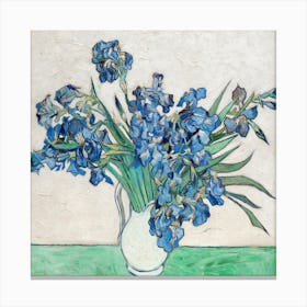 Irises In A Vase Canvas Print